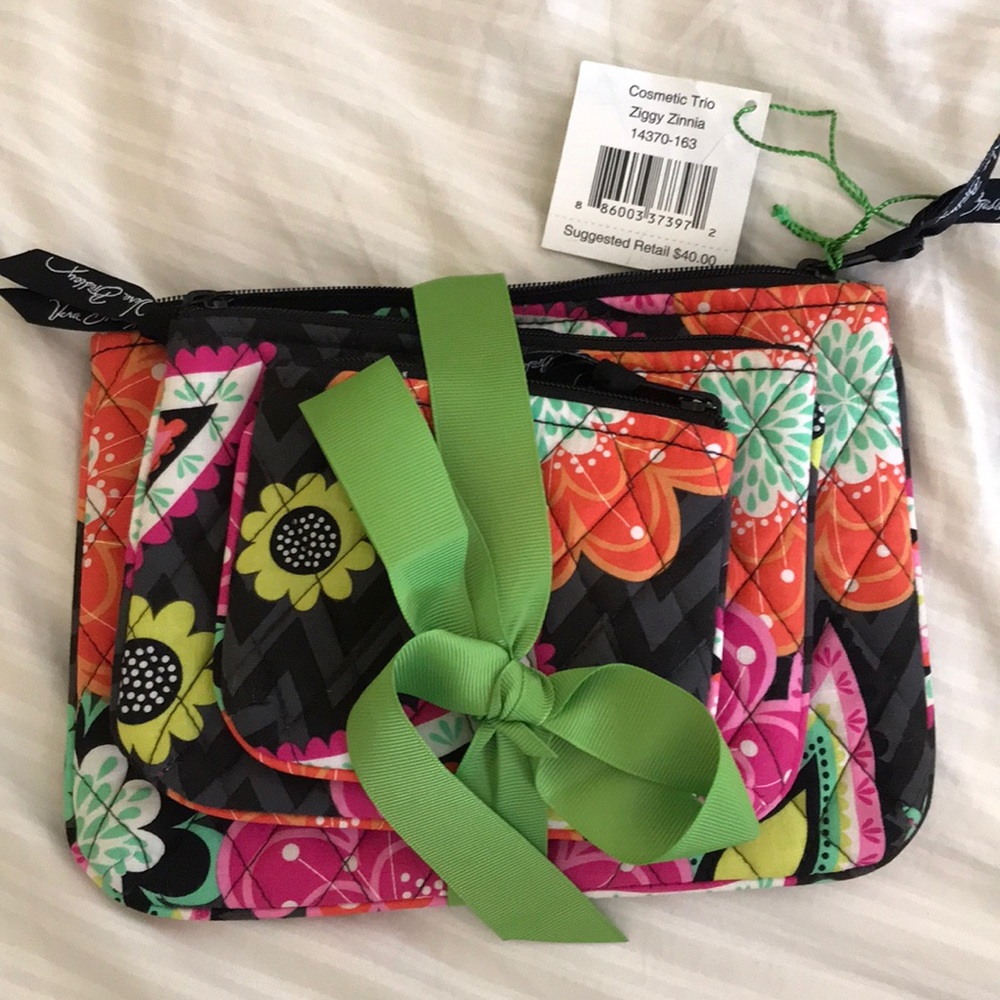 Vera Bradley cosmetic trio bags.